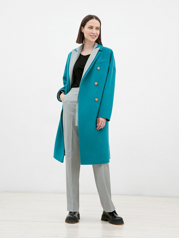 Шерстяное демисезонное пальто с мембраной