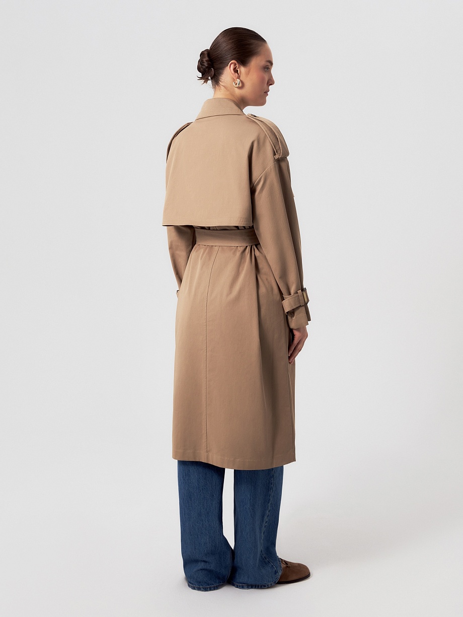Классический женский бежевый тренч