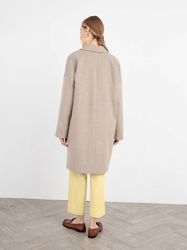 Шерстяное демисезонное пальто с мембраной