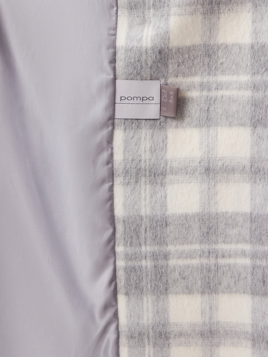 Пальто из шерсти с мембраной и съёмным капюшоном