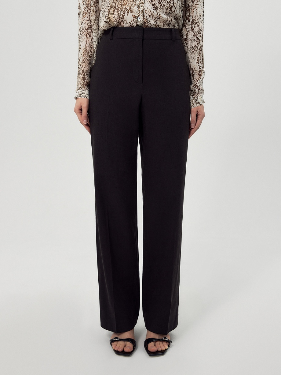 Прямые брюки из натуральной ткани