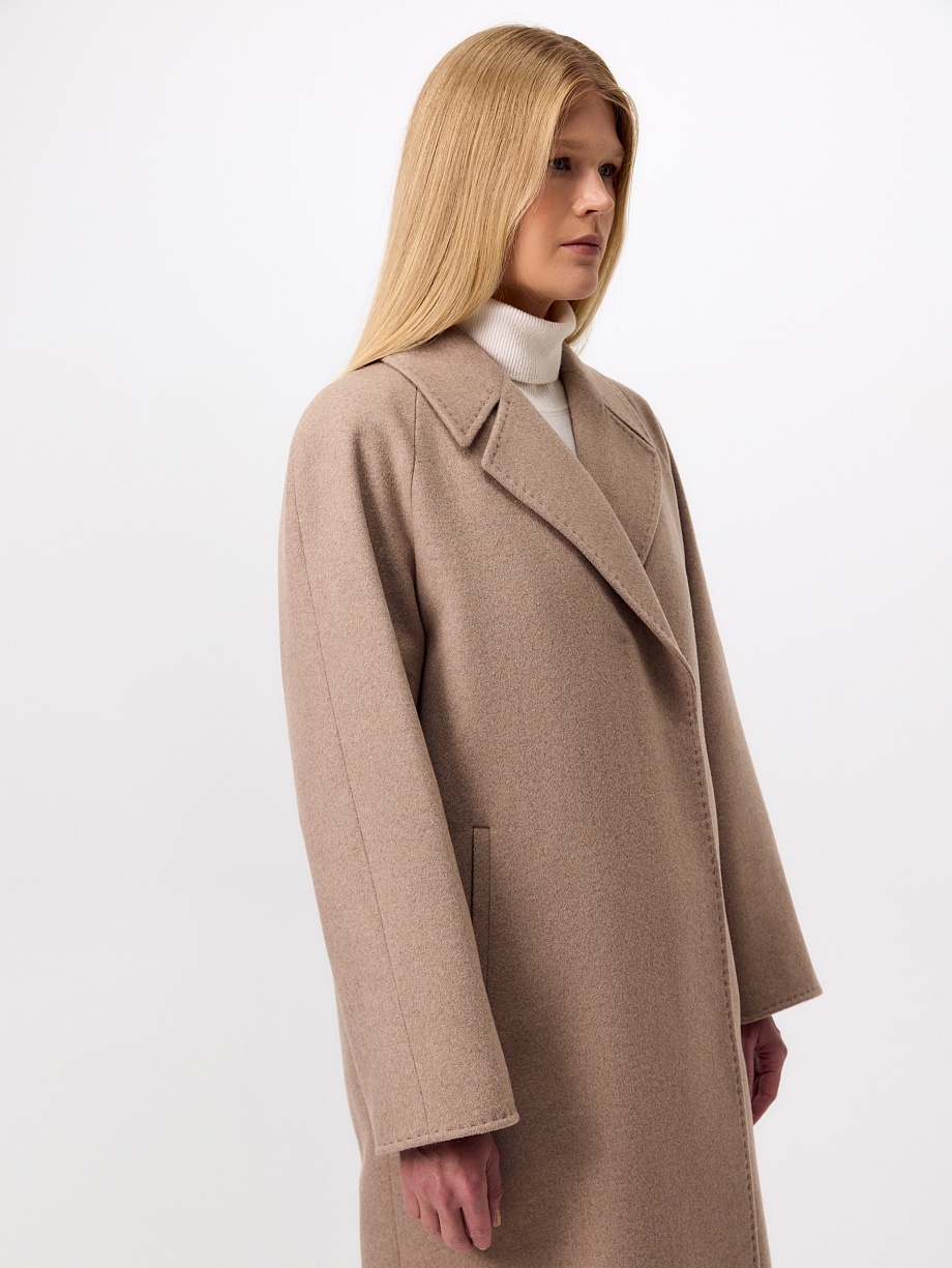 Пальто из шерсти с мембраной и утеплённой спинкой
