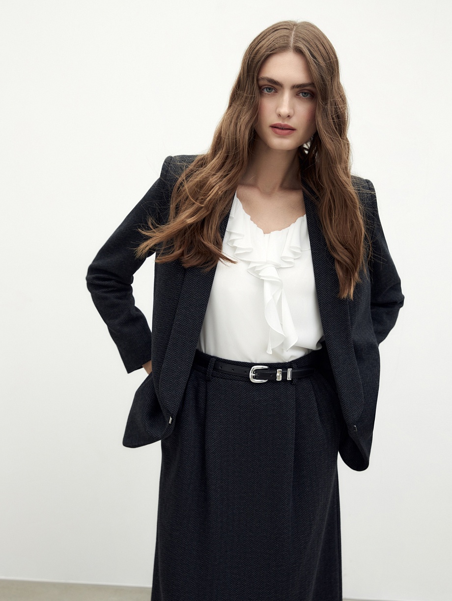 Юбка миди из трикотажного жаккарда