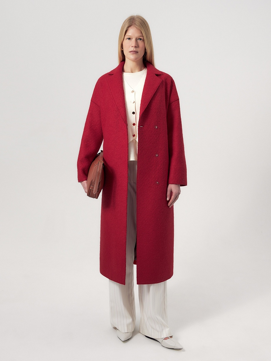 Демисезонное пальто из шерсти с мембраной