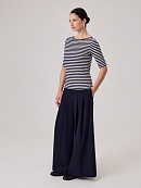 Брюки-палаццо из костюмной ткани с вискозой POMPA арт.3111410se1064