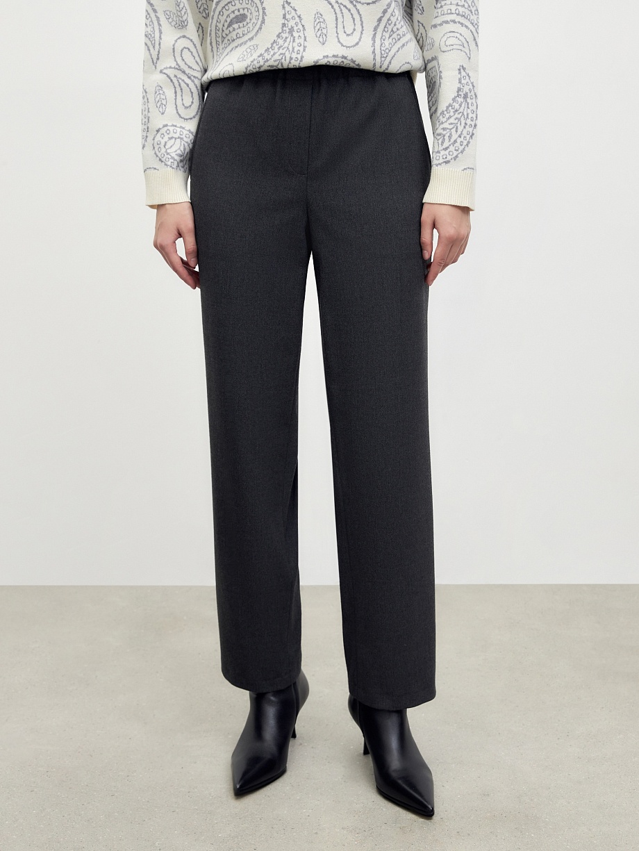 Брюки на резинке из вискозной ткани