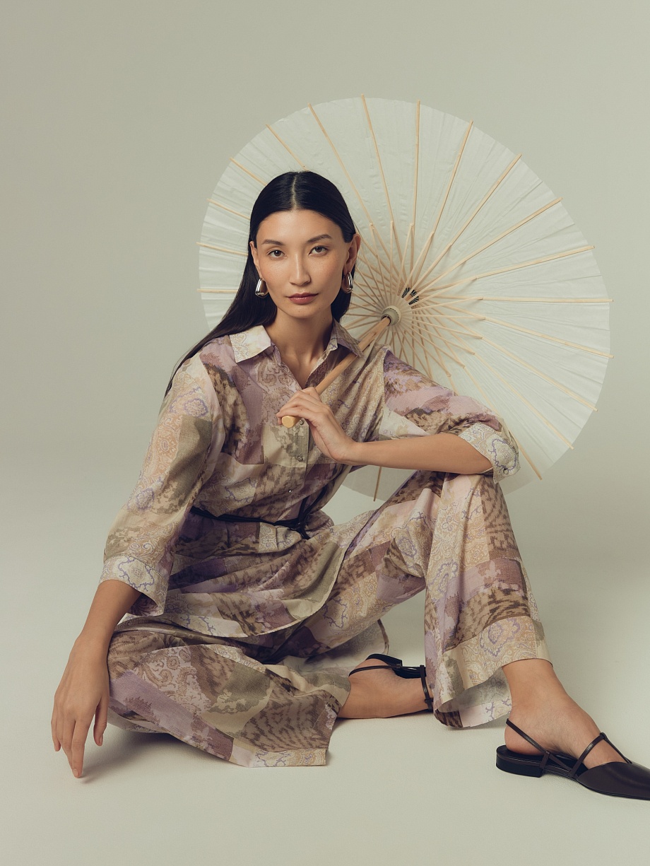 Летние брюки из 100% хлопка на эластичном поясе