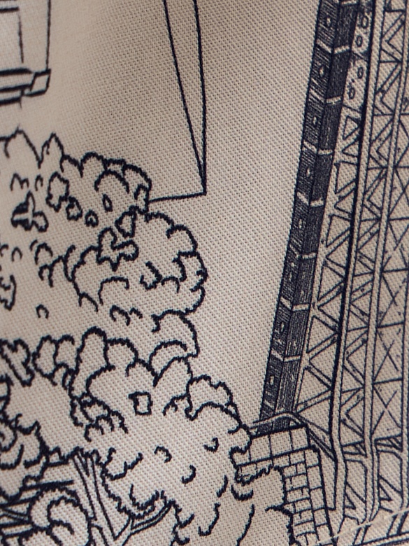 Блуза из 100% тенселя с петербургским принтом POMPA арт.3143230se0790