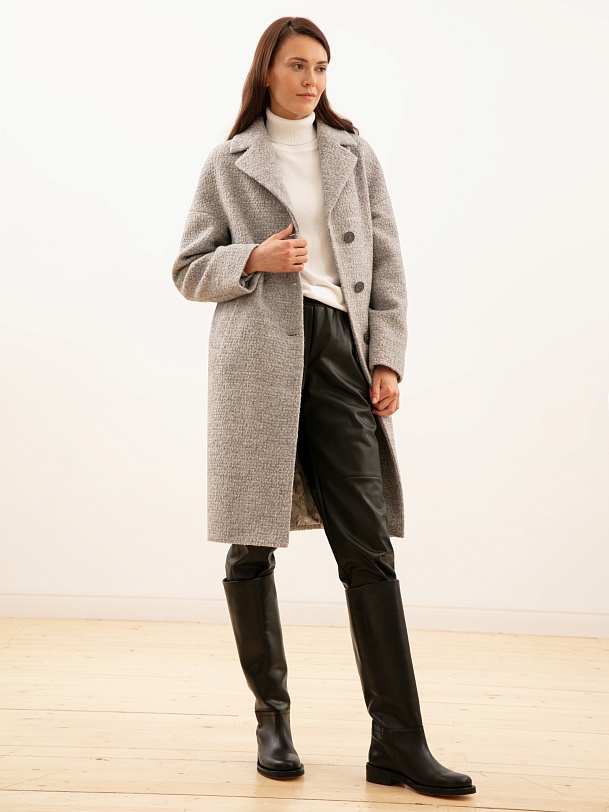Шерстяное пальто с мембраной и утеплённой спинкой