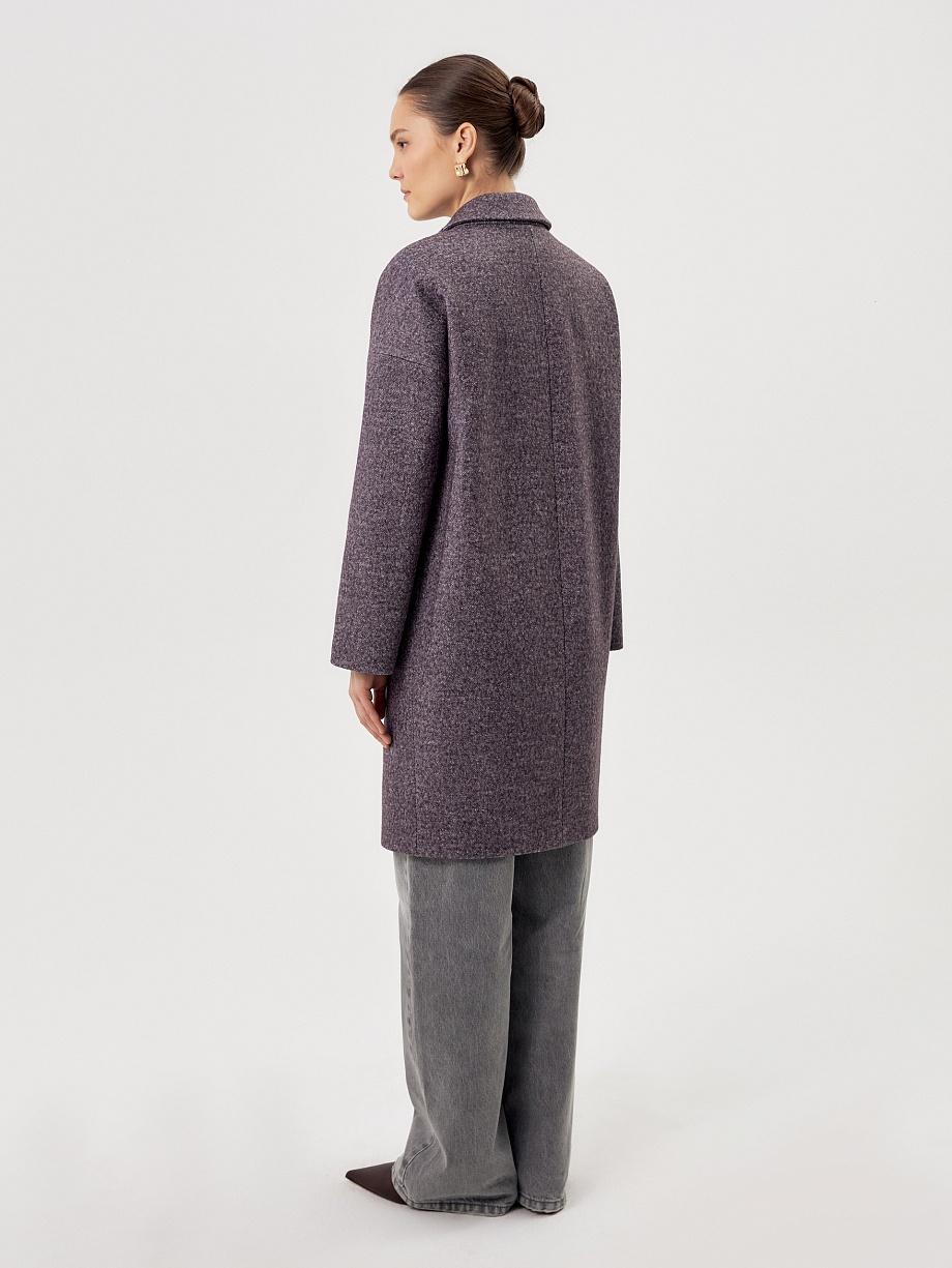 Шерстяное демисезонное пальто с мембраной