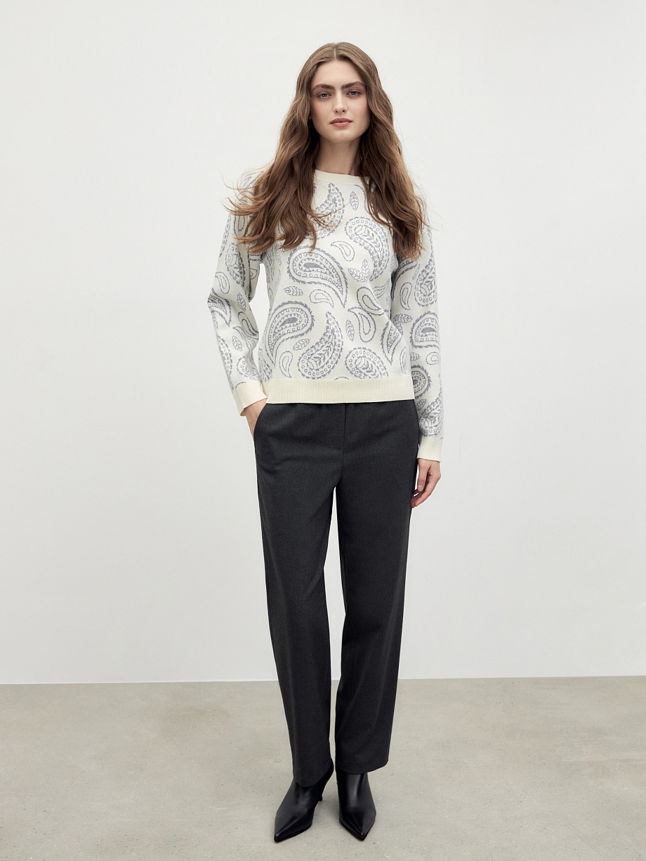 Брюки на резинке из вискозной ткани