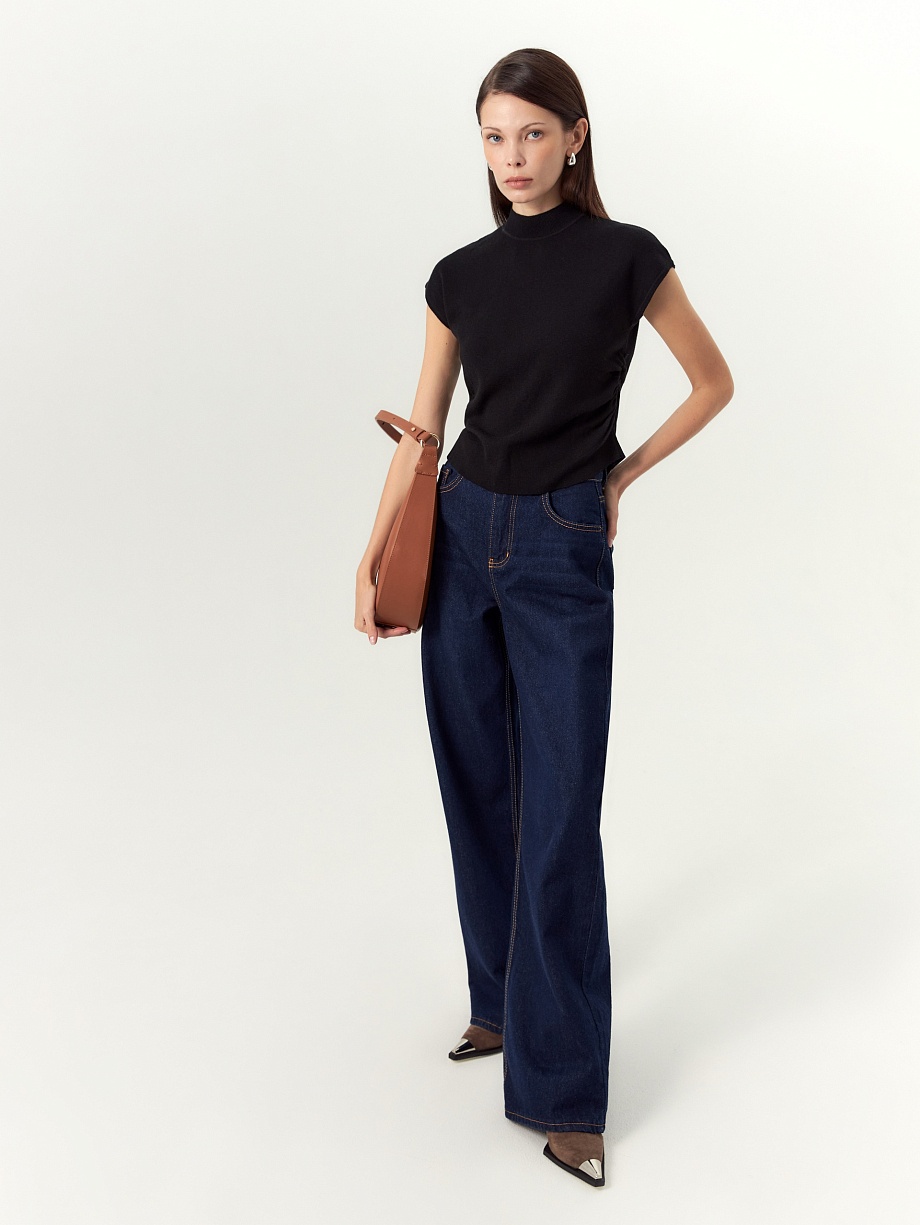 Джинсы широкие из 100% хлопка