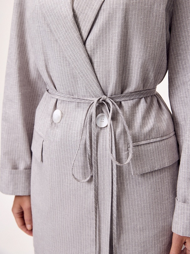 Жакет из хлопка и льна