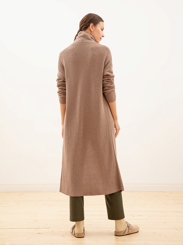 Жакет длинный бежевый