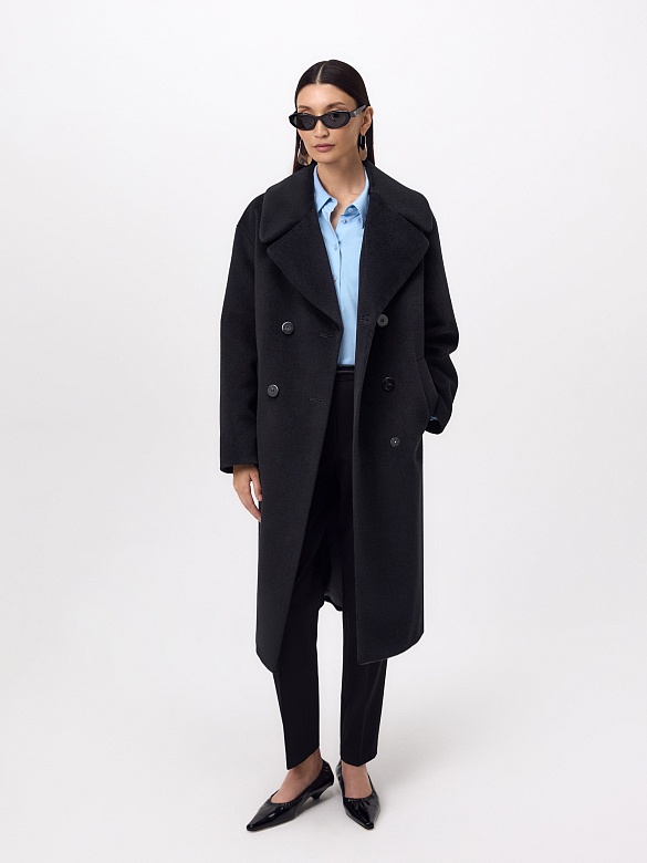 Пальто из премиальной шерсти с мембраной и утеплённой спинкой POMPA арт.1015636p90099