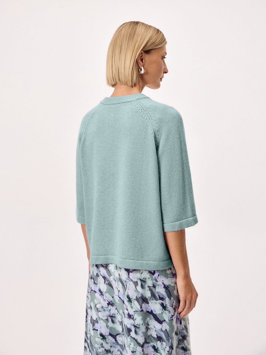 Джемпер из смесовой пряжи с ангорой и люрексом