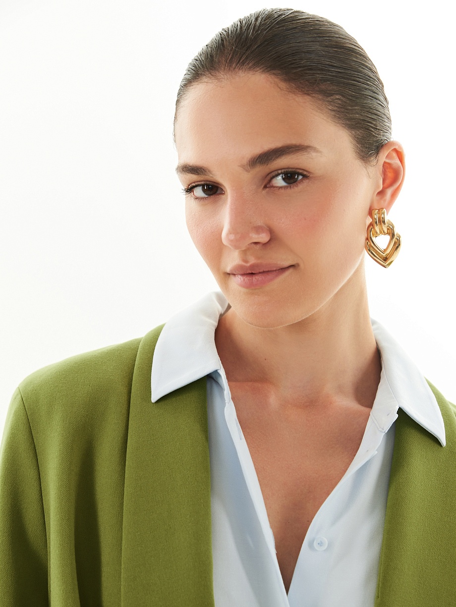 Жакет из костюмной ткани с воротником шалька