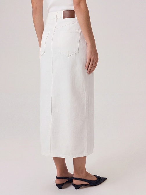 Прямая джинсовая юбка из 100% хлопка