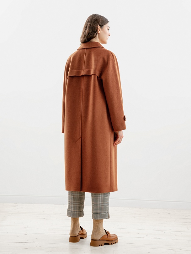 Шерстяное пальто еврозима с мембраной и утепленной спинкой