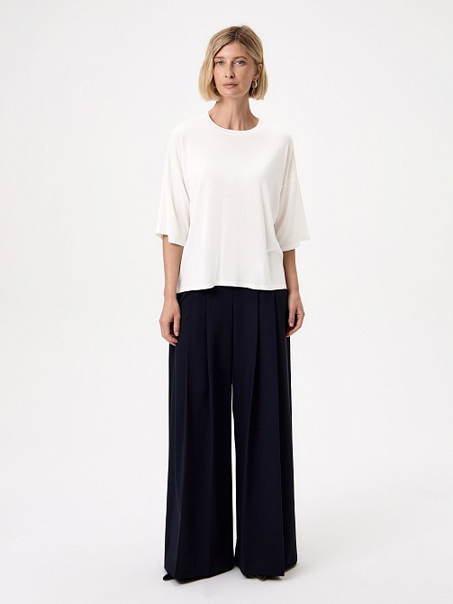 Джемпер из тенселя и шелка