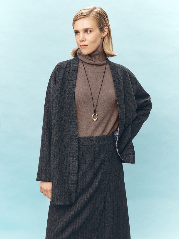 Двусторонний трикотажный жакет