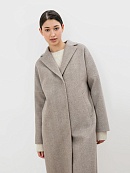 Однобортное пальто с мембраной силуэта удлиненный кокон POMPA арт.1012812p10090