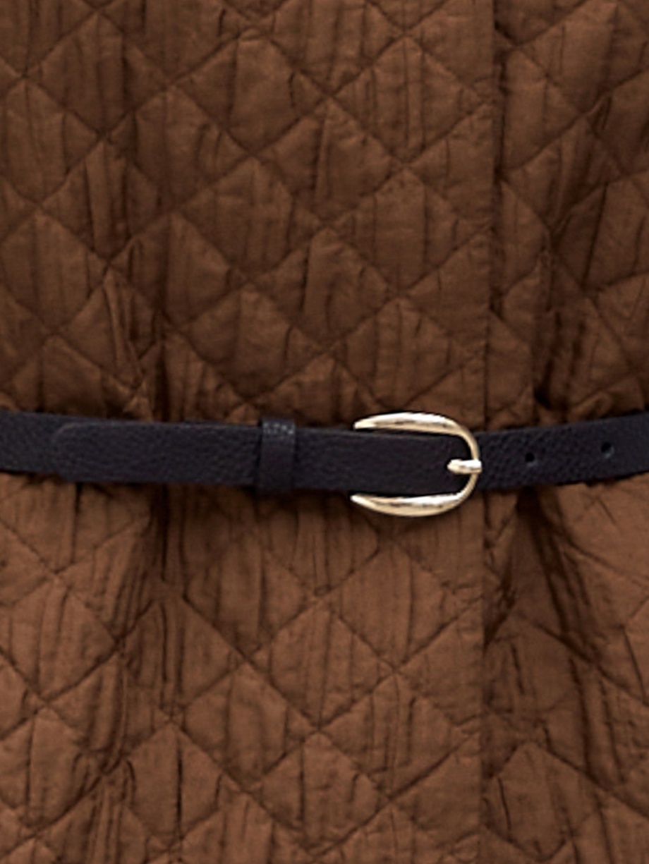 Стёганая расклешенная юбка миди