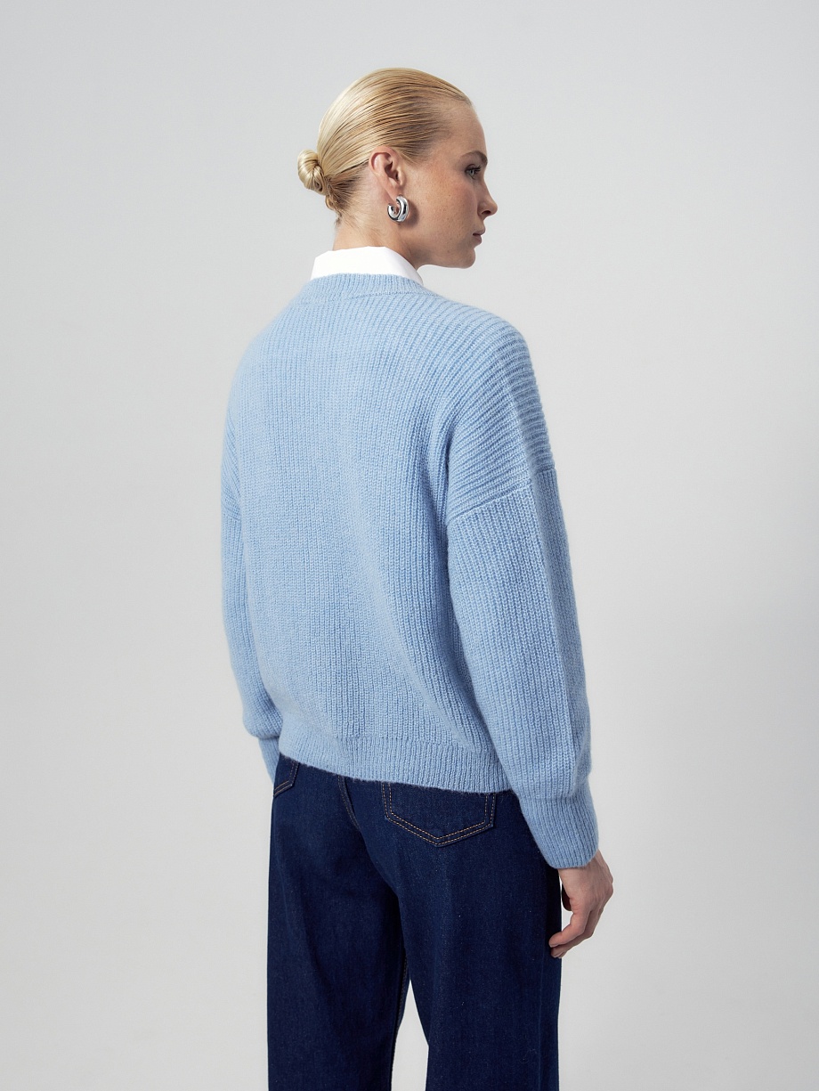 Кардиган из мягкого мохера и шерсти