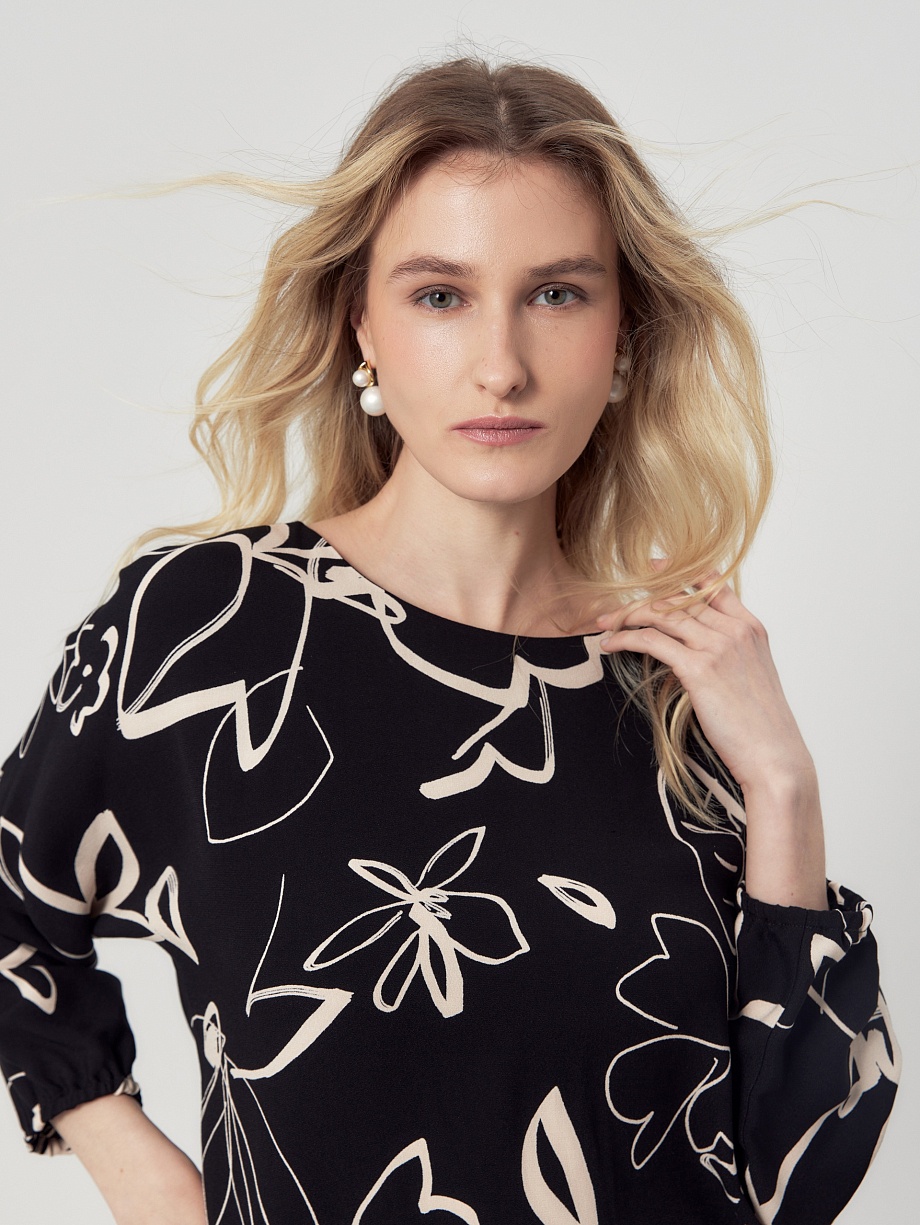 Свободная блуза из 100% вискозы