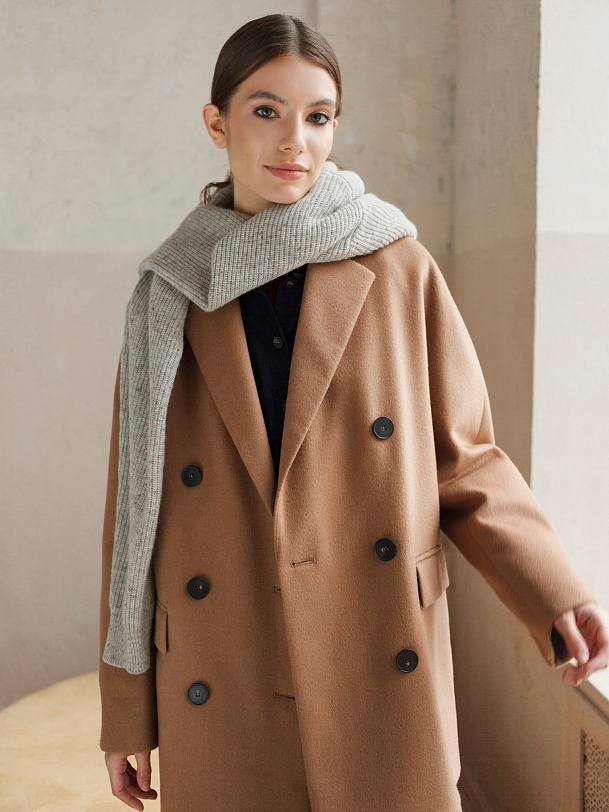 Укороченное пальто-жакет из шерсти с мембраной