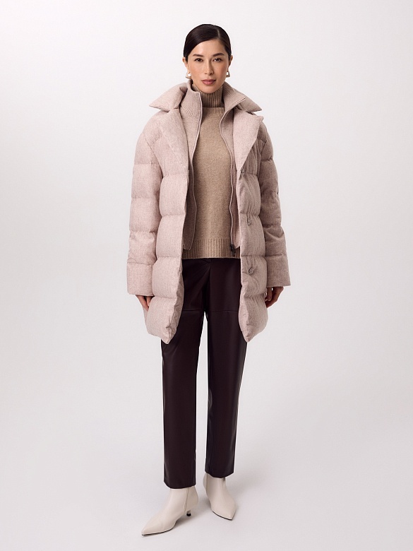 Пуховик из премиальной ткани с мембраной и натуральным утеплителем POMPA арт.1016390r60005