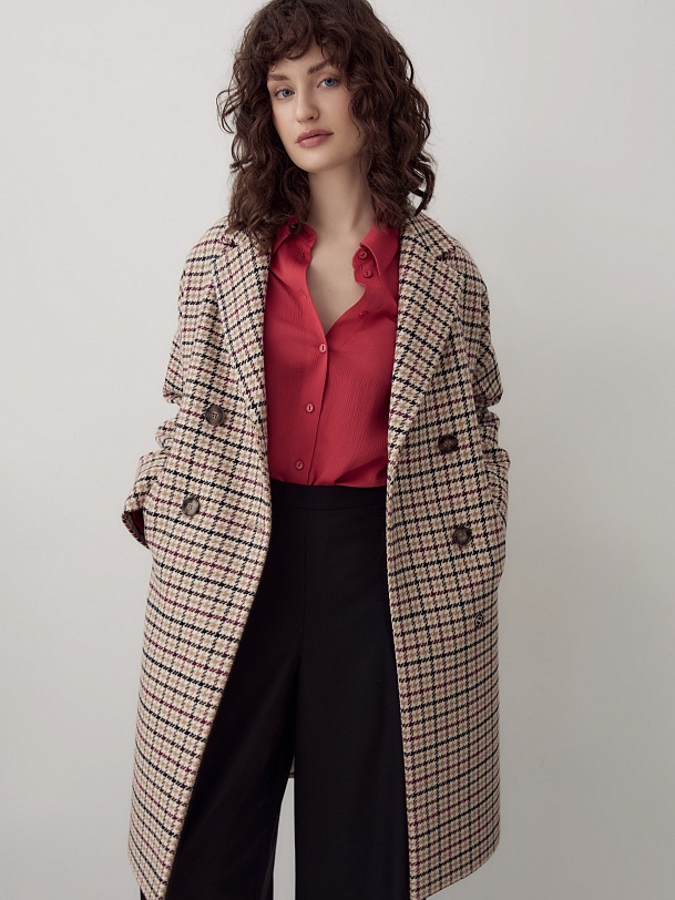 Шерстяное пальто с мембраной