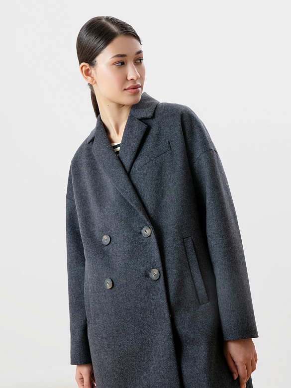 Пальто женское еврозима с мембраной и утепленной спинкой POMPA арт.1014113p90067