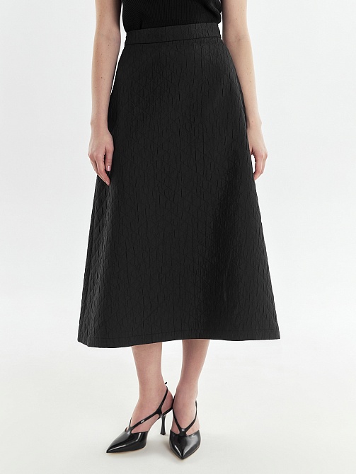Юбка миди из фактурной ткани