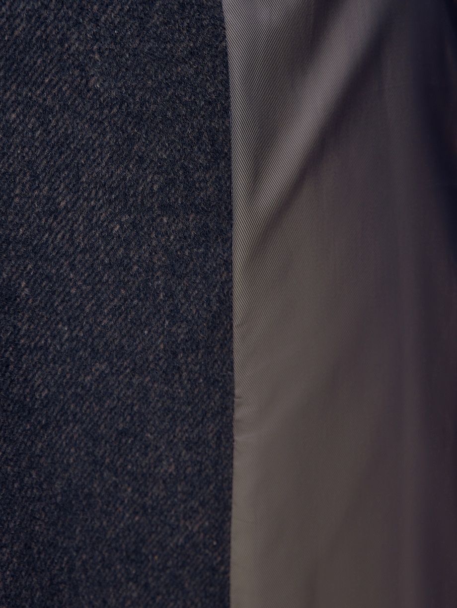 Двубортное шерстяное пальто с мембраной