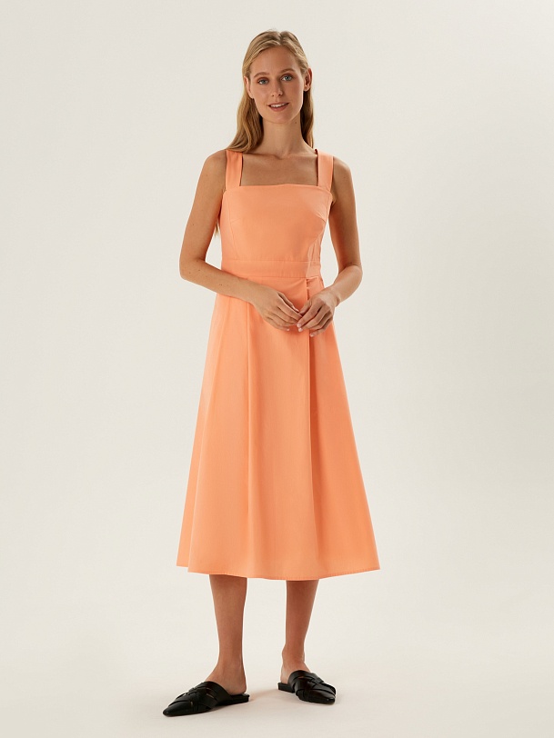 Летний сарафан из 100% хлопка с открытой спиной