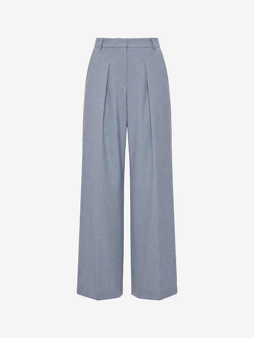 Брюки-палаццо из костюмной ткани