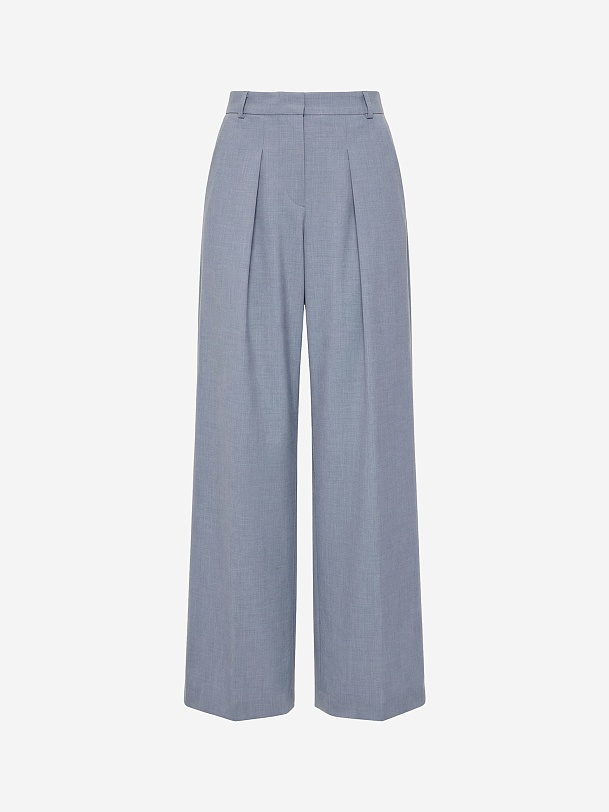 Брюки-палаццо из костюмной ткани