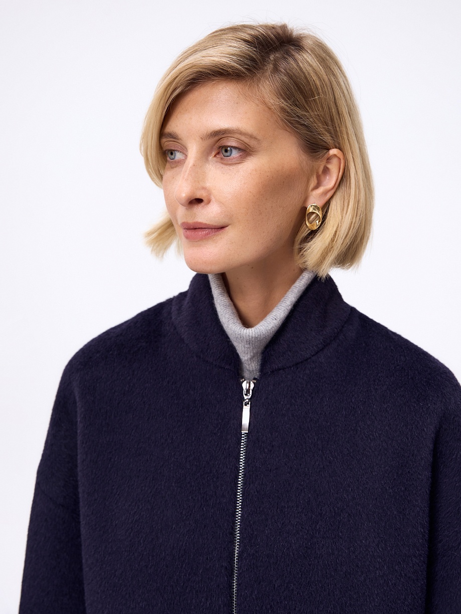 Куртка-бомбер из премиальной шерсти Альпака Бэби Сури