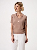 Джемпер-поло из вискозной пряжи с люрексом POMPA арт.3218140kn3188