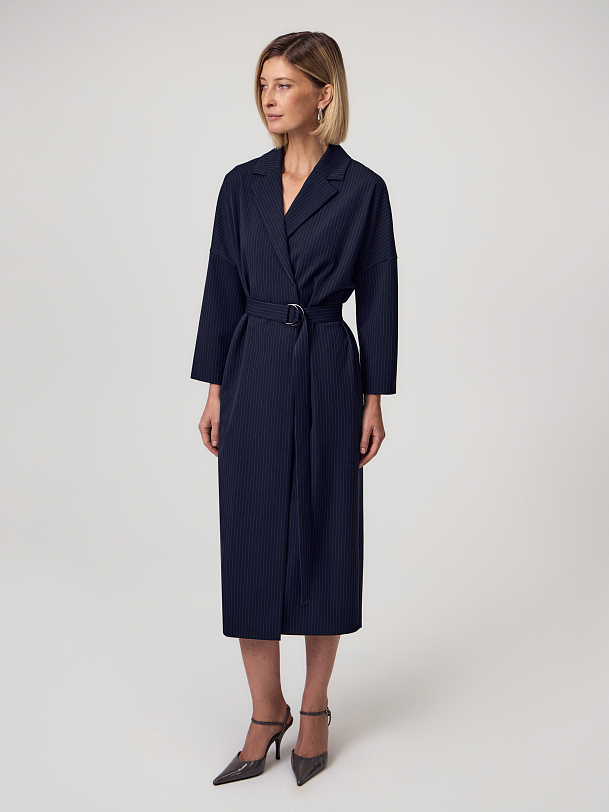 Платье-халат из костюмной ткани
