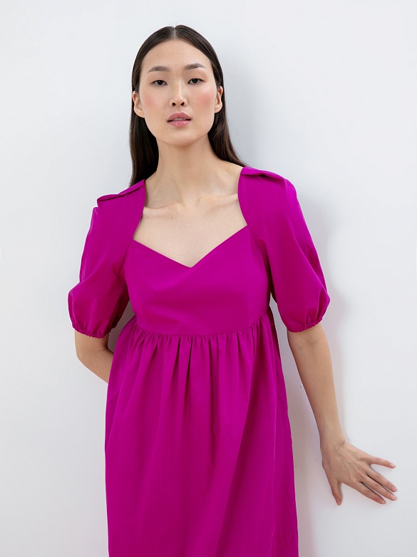 Яркое женственное платье цвета фуксии POMPA арт.4136180sw1117