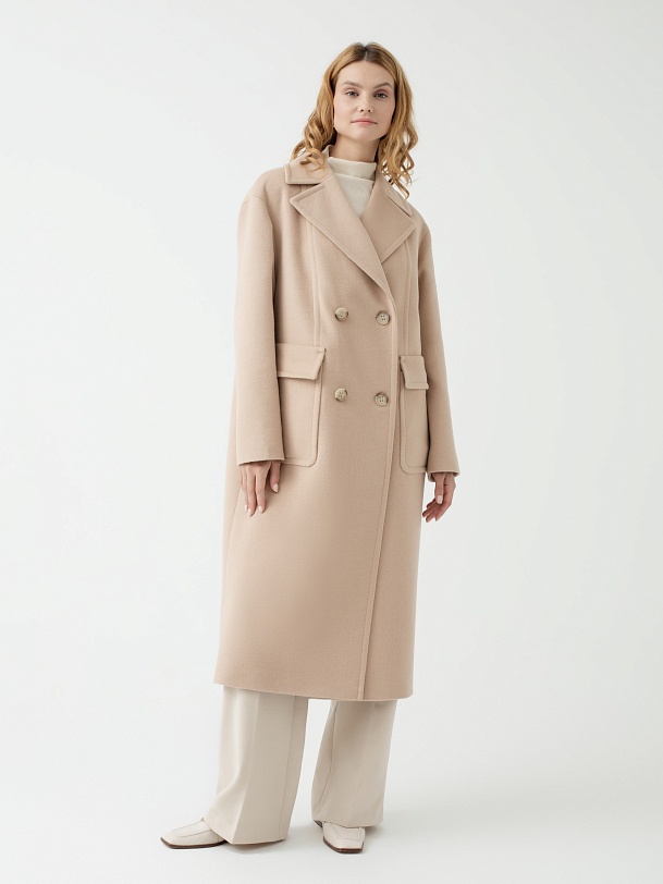 Шерстяное пальто с мембраной и утепленной спинкой