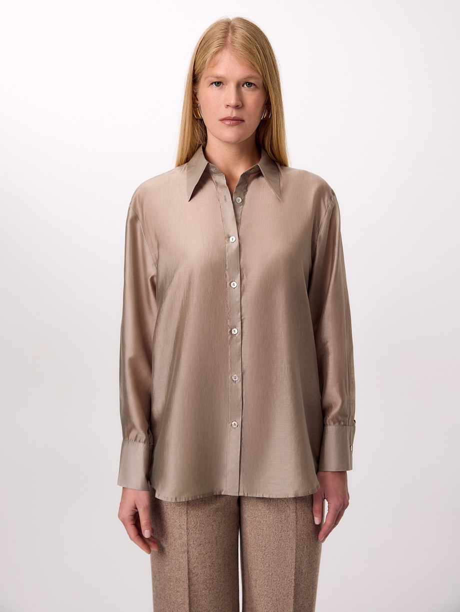 Блуза из лиоцелла и шелка