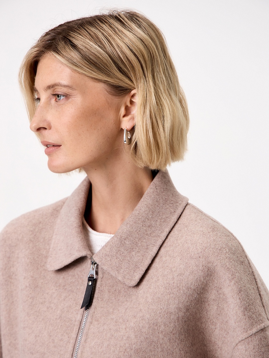 Полупальто double face из шерсти и кашемира