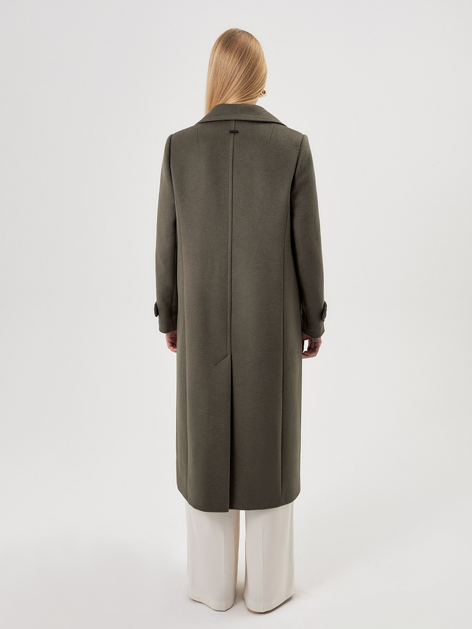 Шерстяное демисезонное пальто с мембраной