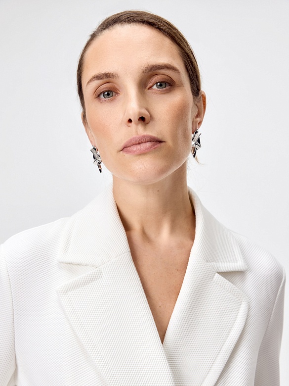Укороченный жакет из фактурного трикотажа POMPA арт.3103050re0903
