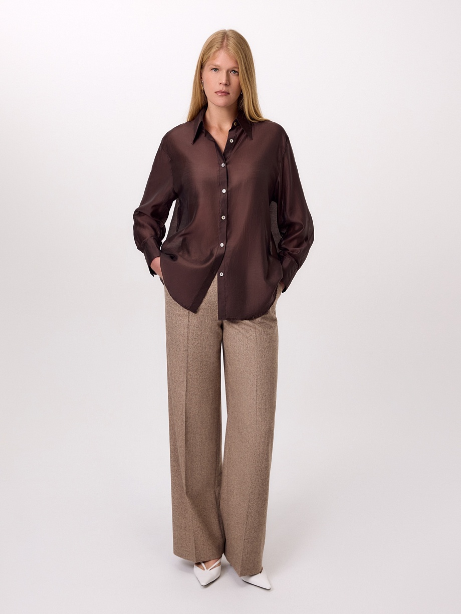 Блуза из лиоцелла и шелка