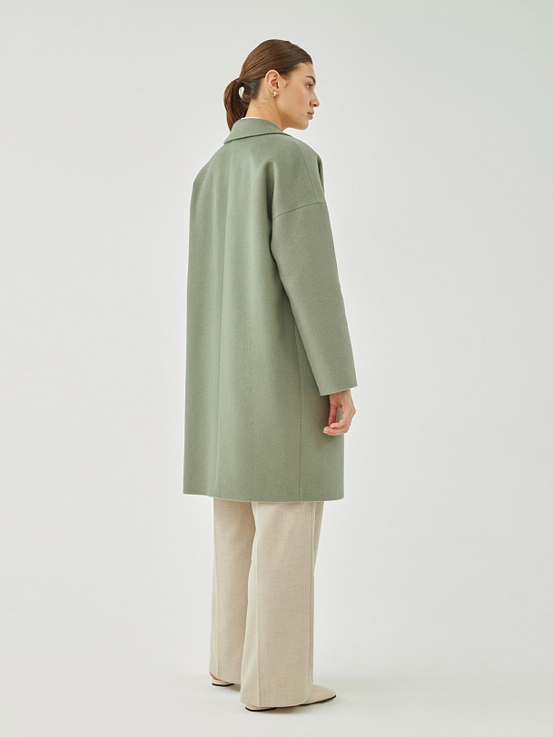 Шерстяное демисезонное пальто с мембраной