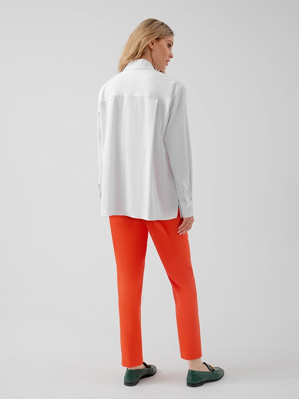 Белая рубашка со съёмным галстуком